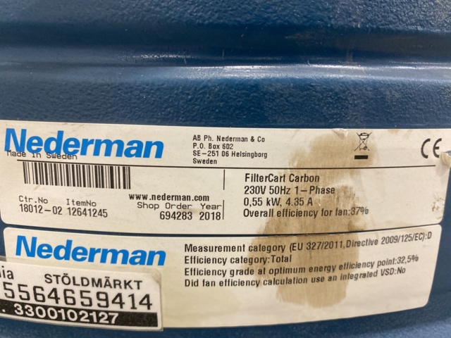 937239-3 Mobile filter unit Nederman Filtercart