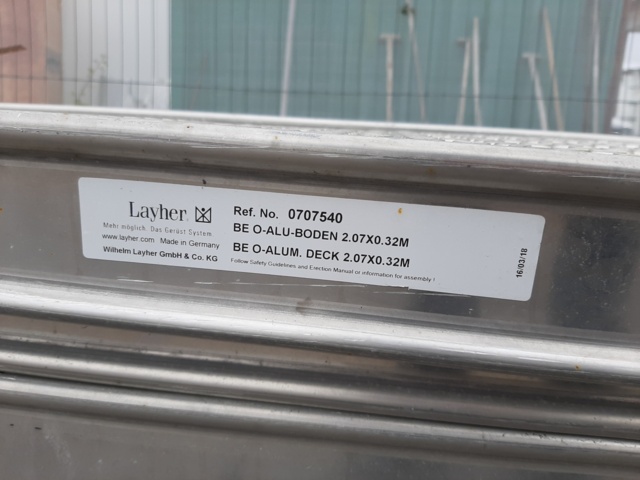 920419-5 Alu-plank 2.07m - Layher / 14 pcs