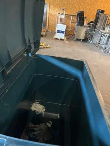 896862-5 Waste bin PWS 660 litres, grey/grey