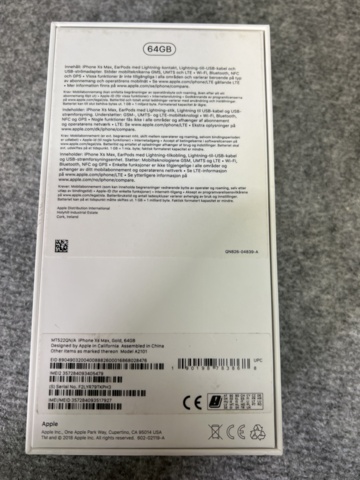 922859-21 Smartphone, Apple iPhone XS Max, 64GB - Shipping included!