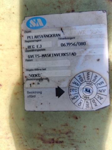 940086-8 Svängpelarkran Abus 500 kg