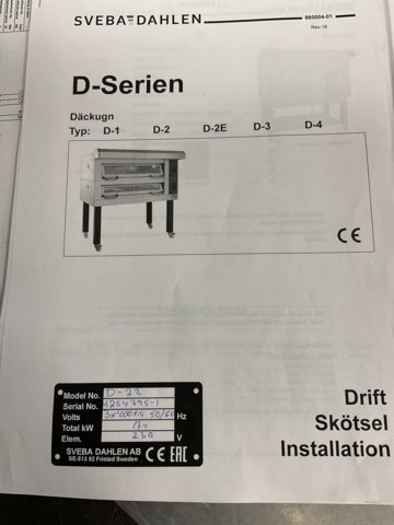 886945-13 Deck oven/Pizza oven SVEBA DAHLEN -2021