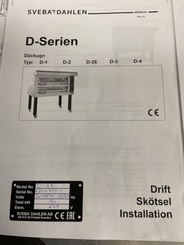886945-15 Deck oven/Pizza oven SVEBA DAHLEN -2021