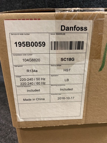 941151-3 Compressor Danfoss, SC18G, 230V HST R134A