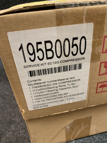 941156-3 Compressor Danfoss, SC12G, 230V HST