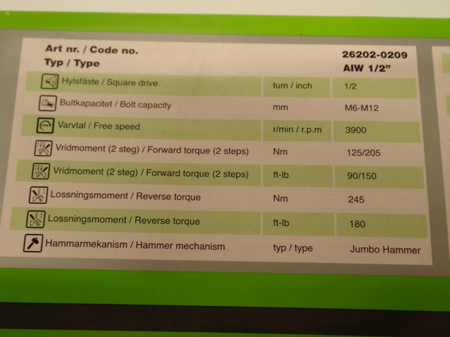 942144-17 Angle nut driver Luna AIW 1/2" (new in box)