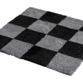 942232-1 Sheepskin rug Chess carpet 120X120cm, Anthracite/black
