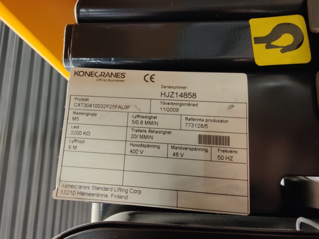 943353-8 Traverssystem Konecranes 3,2 ton