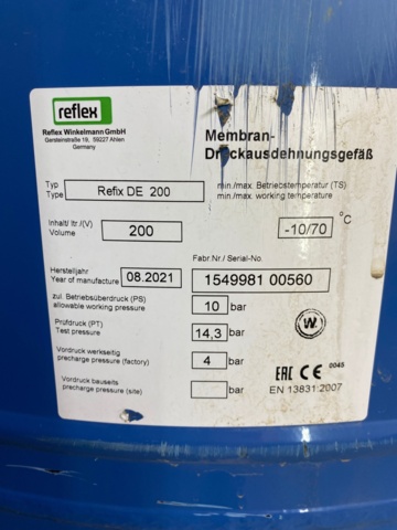 941713-4 Expansion vessel Reflex Refix DE 200