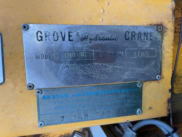 764564-16 Grove ind 36 Mobile crane