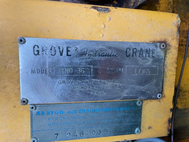 764564-17 Grove ind 36 Mobile crane