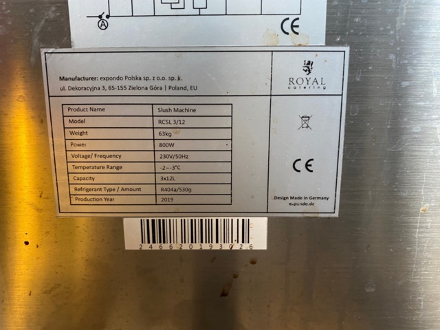 943548-6 2 Slush machines Royal Catering