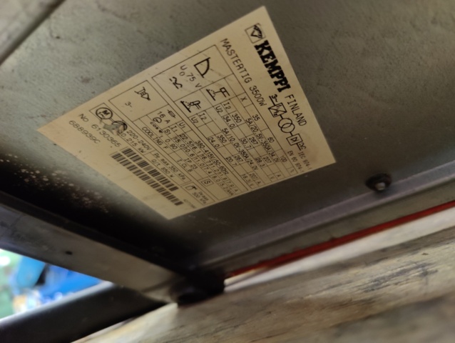 937468-6 Tig welding Kemppi Mastertig 3500W (defective)