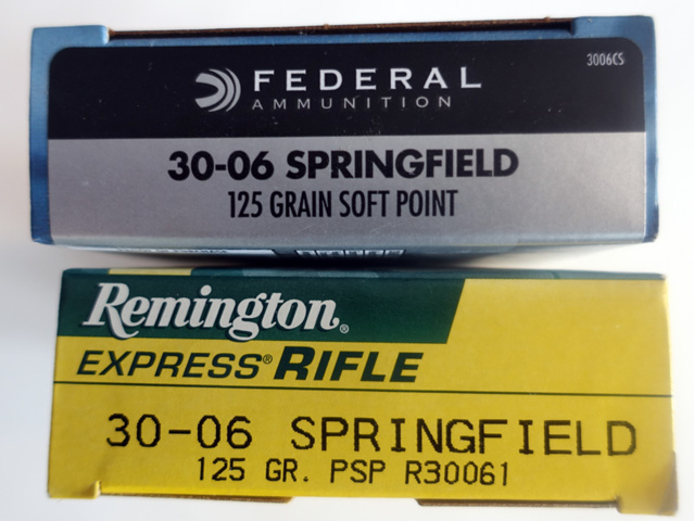 943344-1 30-06 Springfield 125gr Lead tip, 20 pcs, and SP Power-Shok, 20 pcs