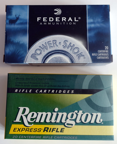 943344-2 30-06 Springfield 125gr Lead tip, 20 pcs, and SP Power-Shok, 20 pcs