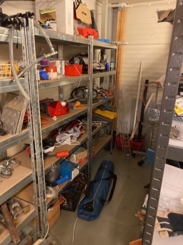 920525-5 Spare parts warehouse of mixed compote and storage shelves
