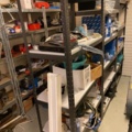 920525-6 Spare parts warehouse of mixed compote and storage shelves