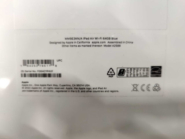 943862-6 iPad Air 64Gb (5th Generation) Wi-Fi Blue