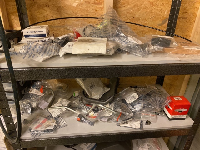 920525-27 Spare parts warehouse of mixed compote and storage shelves