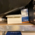 920525-30 Spare parts warehouse of mixed compote and storage shelves