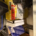 920525-36 Spare parts warehouse of mixed compote and storage shelves