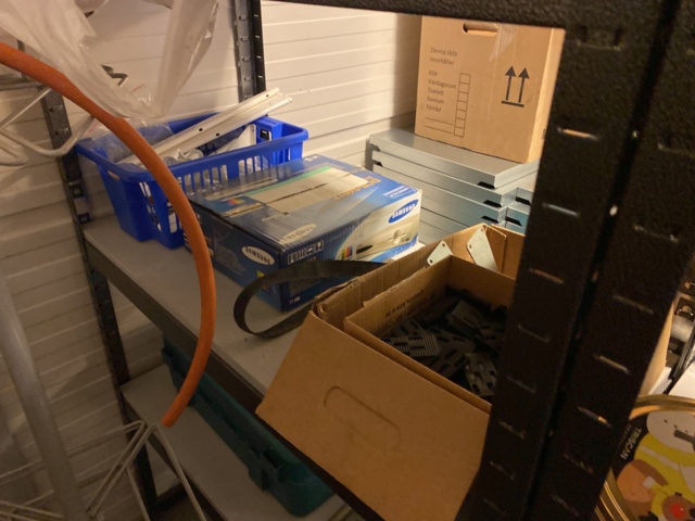920525-40 Spare parts warehouse of mixed compote and storage shelves