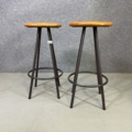 922932-1 Bar stool, HOF, H 75 cm, Jonas Bohlin, Black / Cognac, 2 pcs