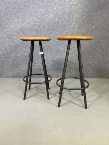 922932-1 Bar stool, HOF, H 75 cm, Jonas Bohlin, Black / Cognac, 2 pcs