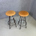 922932-2 Bar stool, HOF, H 75 cm, Jonas Bohlin, Black / Cognac, 2 pcs