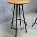 922932-3 Bar stool, HOF, H 75 cm, Jonas Bohlin, Black / Cognac, 2 pcs