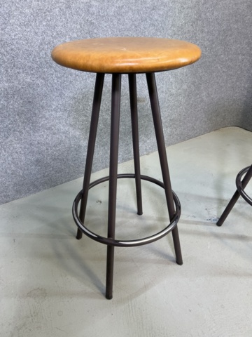 922932-3 Bar stool, HOF, H 75 cm, Jonas Bohlin, Black / Cognac, 2 pcs