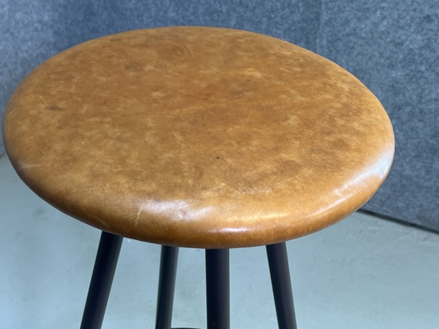 922932-6 Bar stool, HOF, H 75 cm, Jonas Bohlin, Black / Cognac, 2 pcs