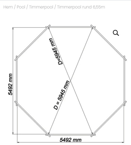 937759-3 Timber pool Round 6.55m New!