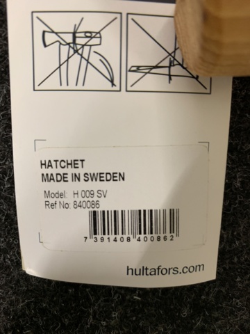 941916-3 3 axes Hultafors H 009 Sv