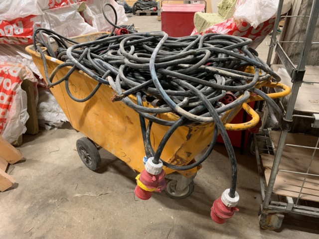 810483-2 Waste cart filled with electrical wiring