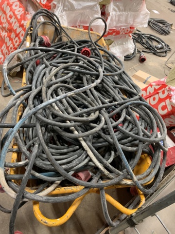 810483-3 Waste cart filled with electrical wiring