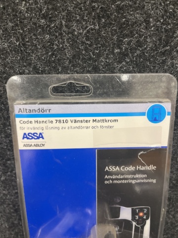 945036-2 Code handle for patio door Assa 7810 left matt chrome