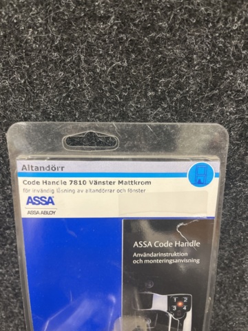 945037-2 Code handle for patio door Assa 7810 left matt chrome