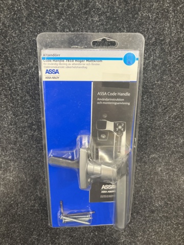 945040-2 Code handle for balcony door Assa 7810 right matt chrome