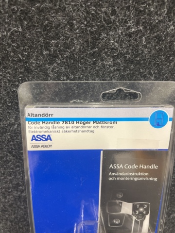 945041-2 Code handle for balcony door Assa 7810 right matt chrome