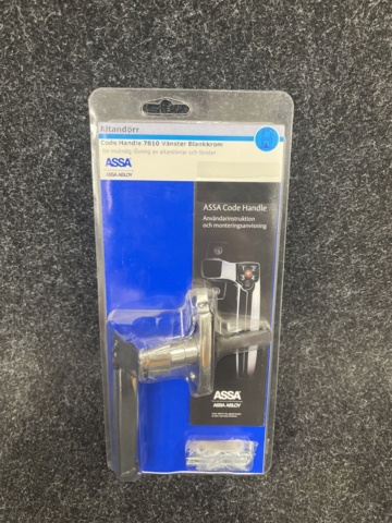 945045-2 Code handle for balcony door Assa 7810 left bright chrome