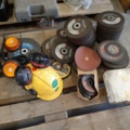 921235-2 Collection with ball bearings, grinding wheels and various workshop-related items