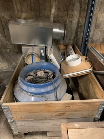 940120-5 Ceiling fan Fläkt Woods STEF-1-104-1-1-5, duct fan and mixed ventilation