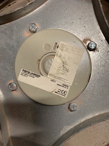 940120-11 Ceiling fan Fläkt Woods STEF-1-104-1-1-5, duct fan and mixed ventilation