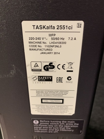 945532-22 Laser printer Kyocera TASKalfa 2551ci