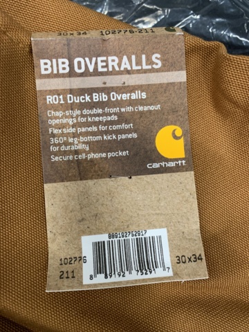 945694-2 Suspender pants Carhartt Bib Overall - Size 30x34