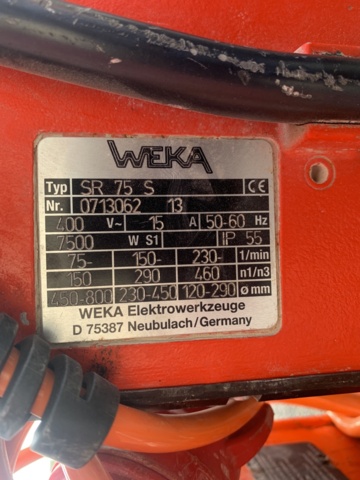 942491-6 Core drill Weka SR75S with rig Husqvarna DS450