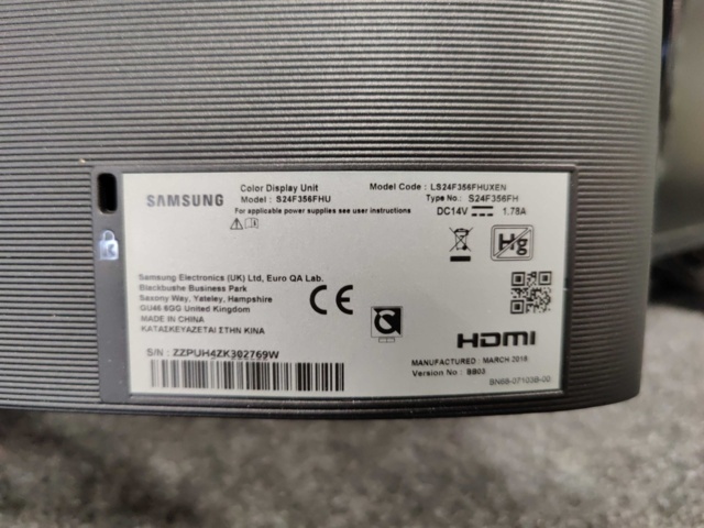 941704-4 Monitors Samsung S24F356FHU + docking station