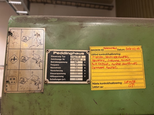 869416-12 Punching machine, Peddinghaus 210 Super 20, with lifting table & punches