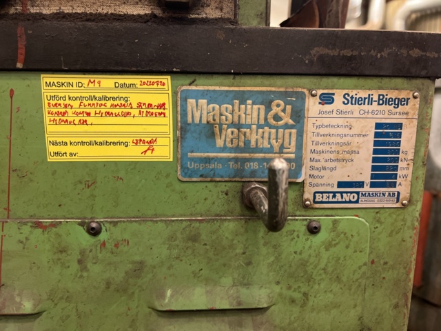 869411-10 Bending machine, Stierli-Bieger CH-6210 Sursee